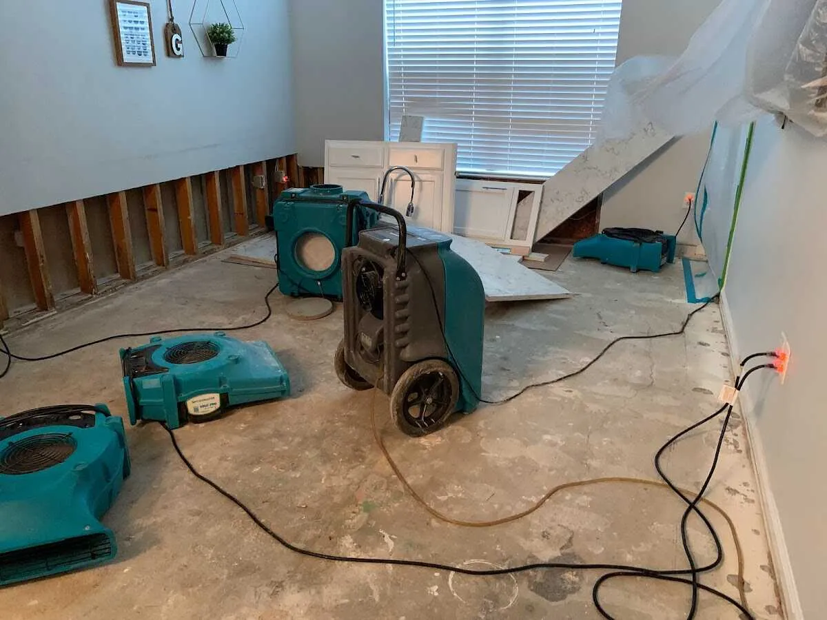Dehumidifier in flood-cut room for Water Extraction & Removal in Belchertown